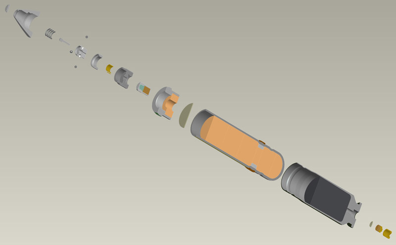 Komet weapons: MK 108 ammunition in 3D CAD