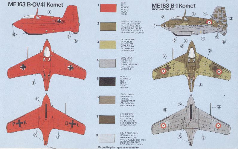 Easy Model Me 163 B-1a Aereo In Plastica 1:72 - Modellino Da Collezione, W.Nr. 191659, 38 Cm